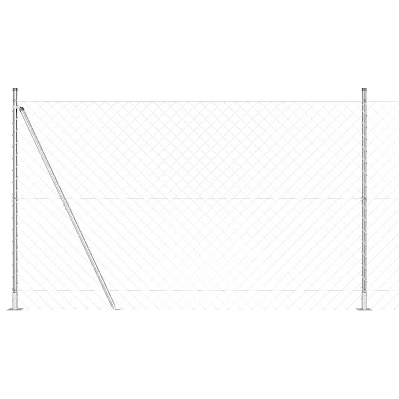 Load image into Gallery viewer, Vidaxl afrasteringspaal zilver 10 x 1,5 m (60 x 60 mm gaas) staal
