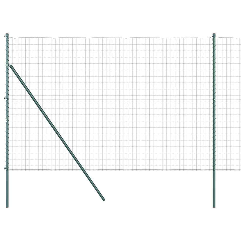 Load image into Gallery viewer, Vidaxl hek met paal groen 1,5 x 10 m staal en pvc
