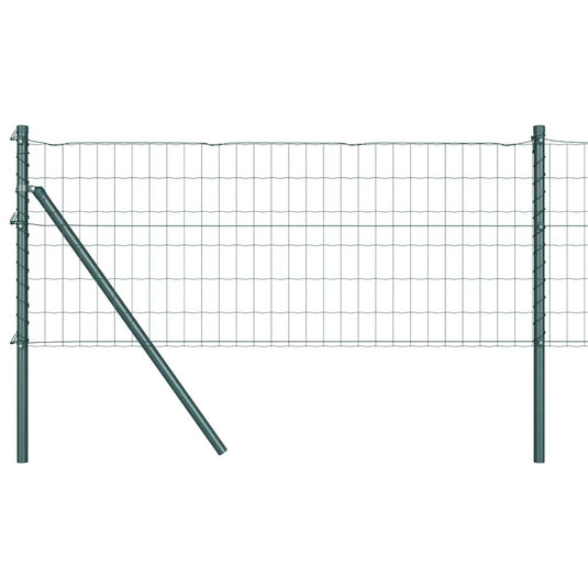 Vidaxl hek met paal groen 0,6 x 10 m staal en pvc