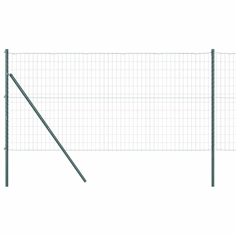 Load image into Gallery viewer, Vidaxl hek met paal groen 1,2 x 10 m staal en pvc
