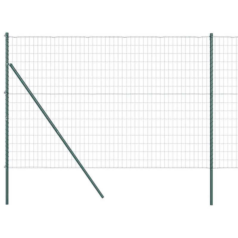Load image into Gallery viewer, Vidaxl hek met paal groen 1,6 x 10 m staal en pvc
