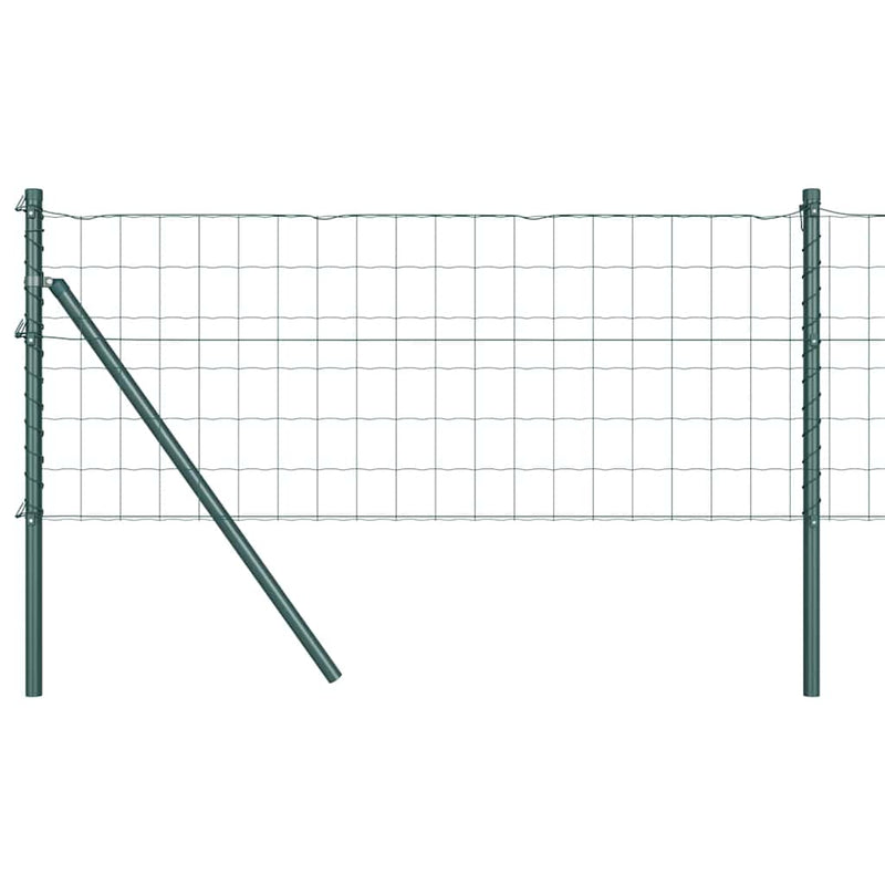 Load image into Gallery viewer, Vidaxl hek met paal groen 0,4 x 10 m staal en pvc
