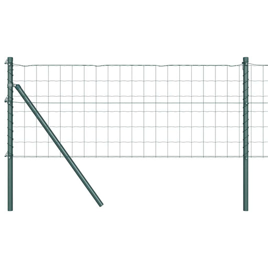 Vidaxl hek met paal groen 0,4 x 10 m staal en pvc
