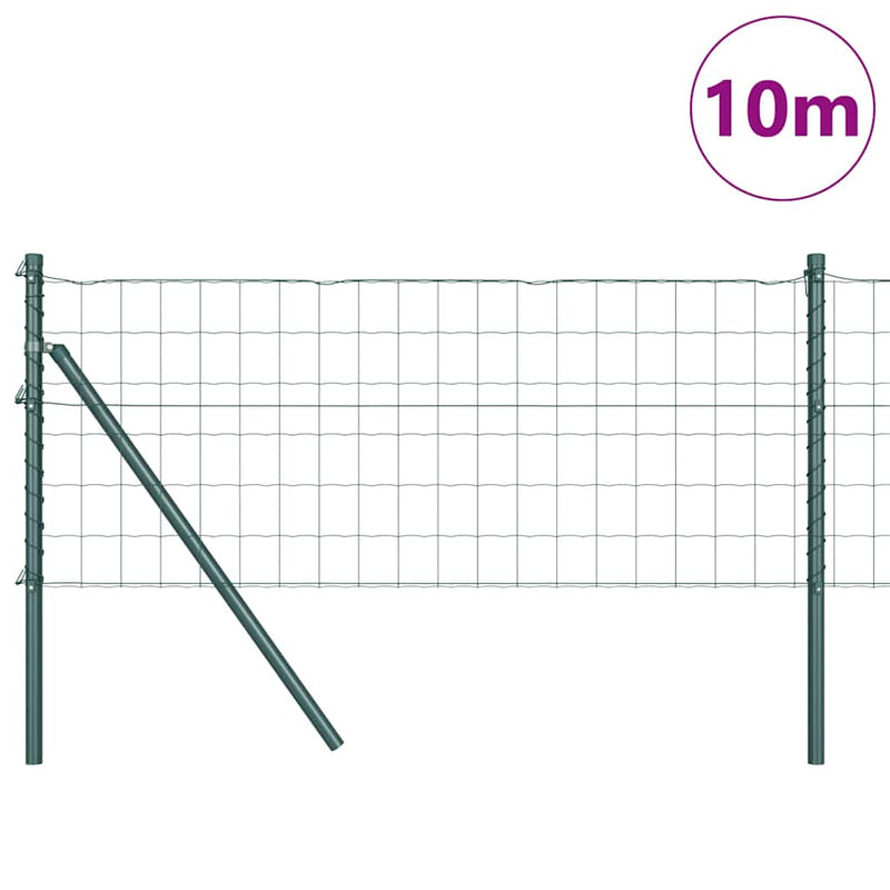 Load image into Gallery viewer, Vidaxl hek met paal groen 0,4 x 10 m staal en pvc
