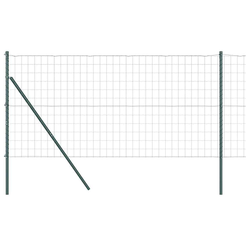 Load image into Gallery viewer, Vidaxl hek met paal groen 1,4 x 10 m staal en pvc
