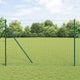 Vidaxl hek met paal groen 1,5 x 10 m staal en pvc