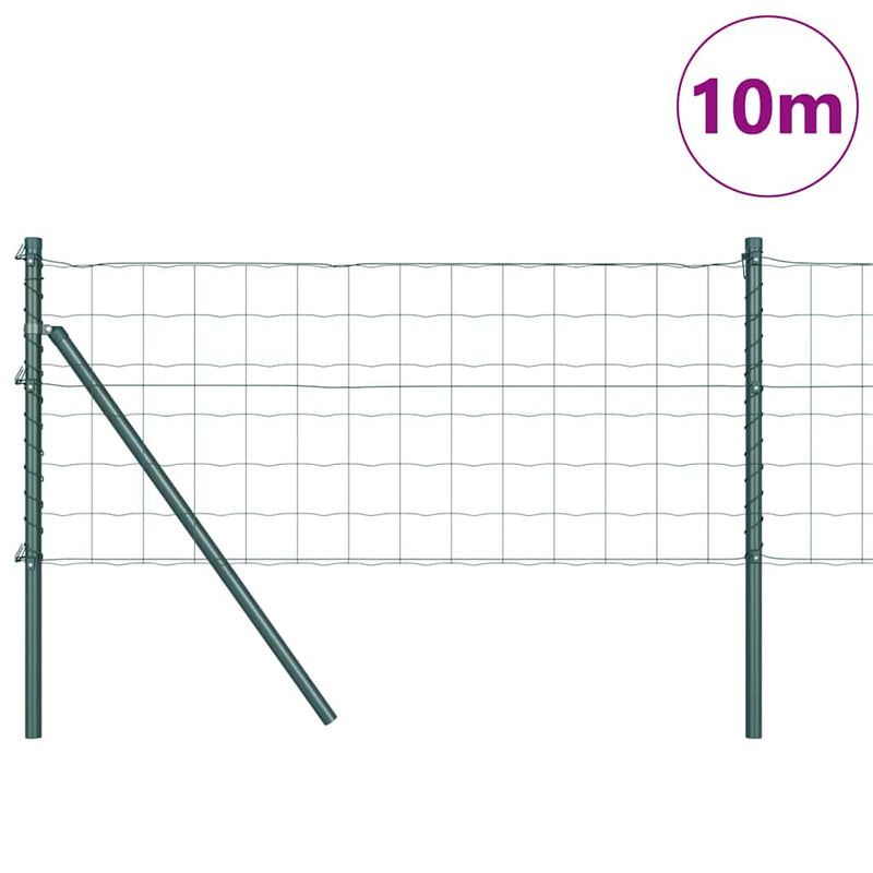 Load image into Gallery viewer, Vidaxl hek met paal groen 0,4 x 10 m staal en pvc
