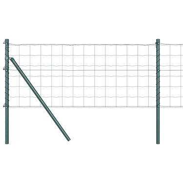 Vidaxl hek met paal groen 0,6 x 10 m staal en pvc