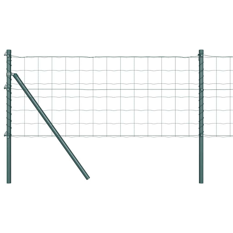 Load image into Gallery viewer, Vidaxl hek met paal groen 0,6 x 10 m staal en pvc
