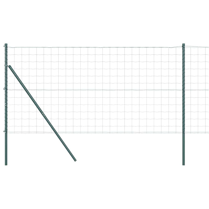 Load image into Gallery viewer, Vidaxl hek met paal groen 1,4 x 10 m staal en pvc

