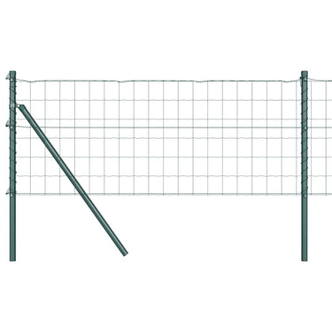 Vidaxl hek met paal groen 0,4 x 25 m staal en pvc