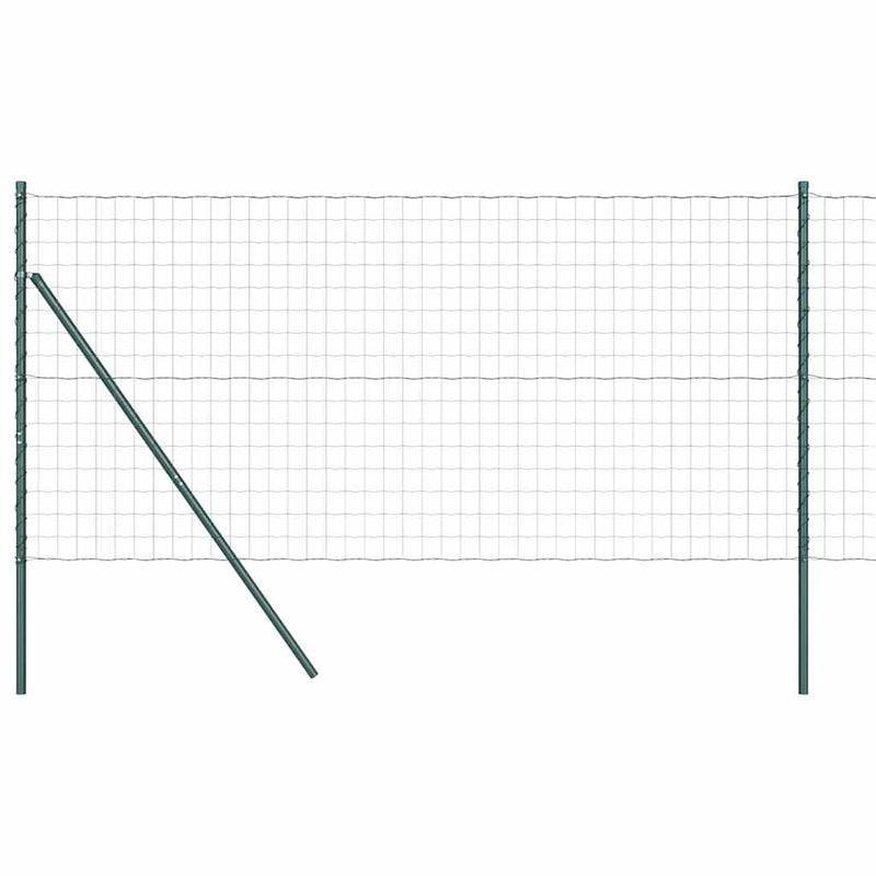 Load image into Gallery viewer, Vidaxl hek met paal groen 1,4 x 10 m staal en pvc
