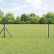 Vidaxl hek met paal grijs 0,8 x 10 m staal en pvc