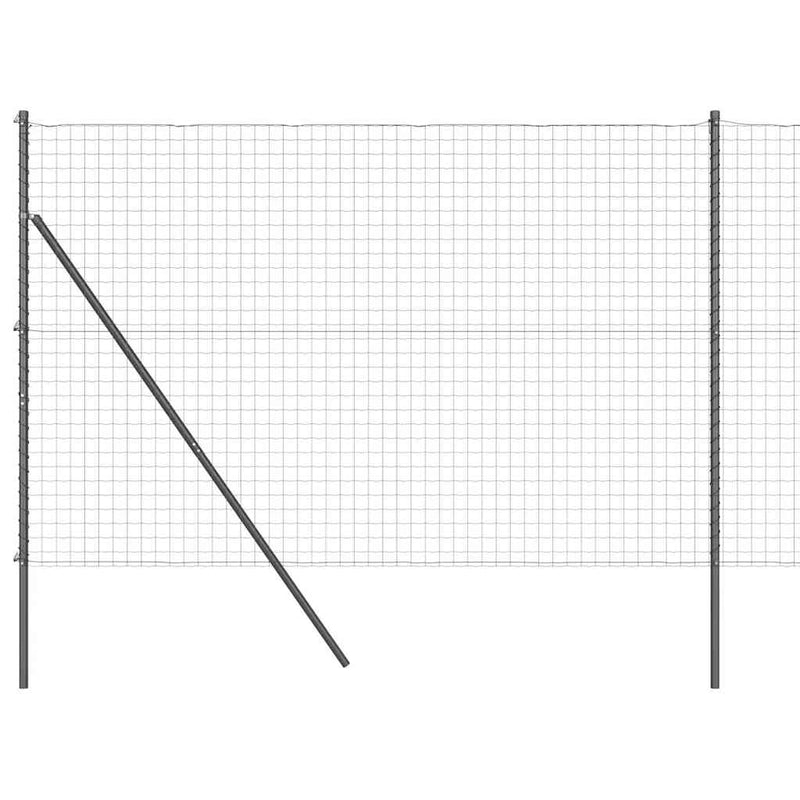 Load image into Gallery viewer, Vidaxl hek met paal grijs 1,5 x 10 m staal en pvc
