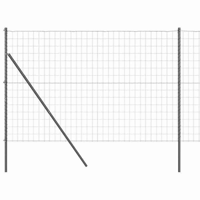 Load image into Gallery viewer, Vidaxl hek met paal grijs 1,6 x 10 m staal en pvc
