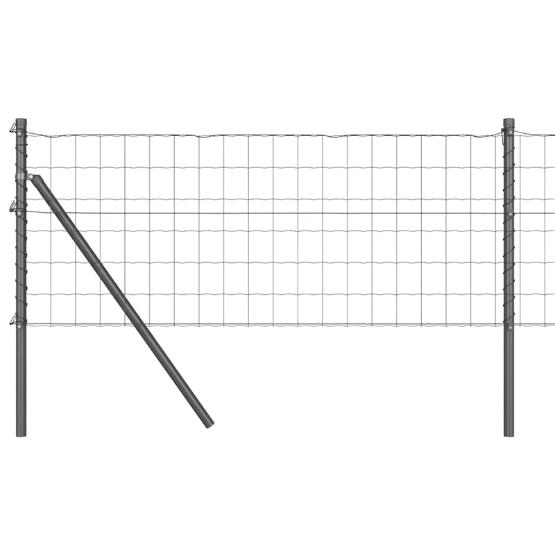 Load image into Gallery viewer, Vidaxl hek met paal grijs 0,6 x 25 m staal en pvc
