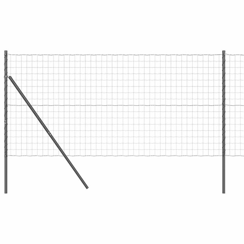 Load image into Gallery viewer, Vidaxl hek met paal grijs 1,4 x 10 m staal en pvc
