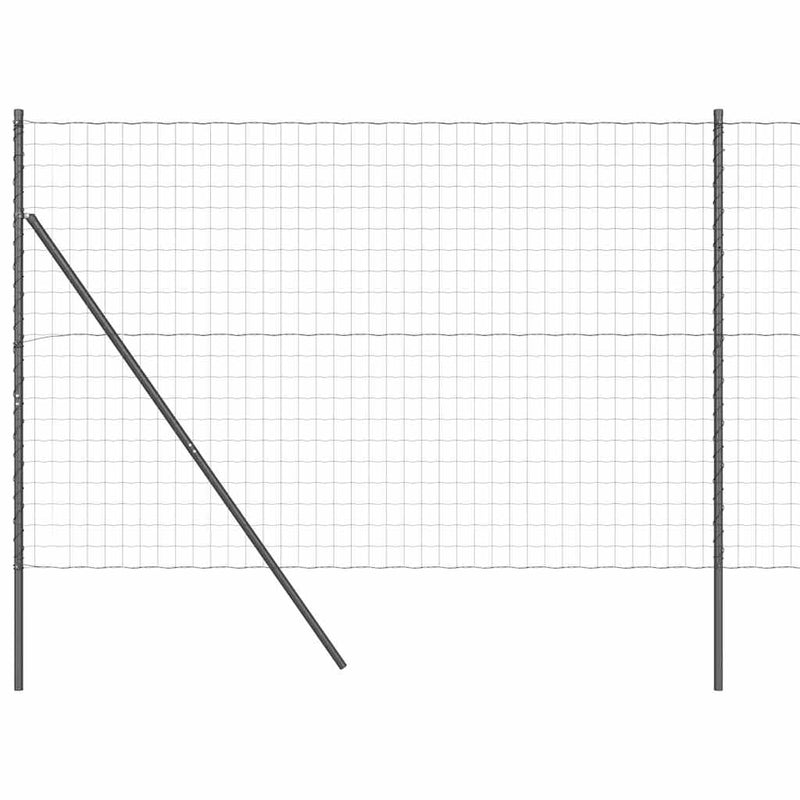 Load image into Gallery viewer, Vidaxl hek met paal grijs 1,5 x 10 m staal
