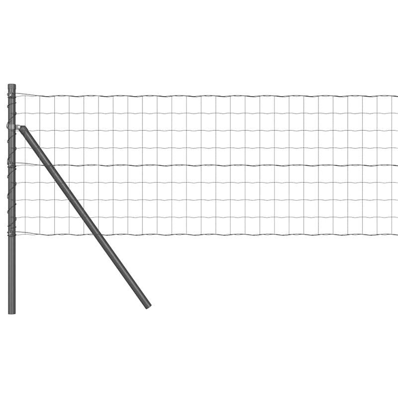 Load image into Gallery viewer, Vidaxl hek met paal grijs 0,4 x 25 m staal en pvc
