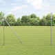 Vidaxl hek met paal zilver 1,5 x 10 m staal en pvc