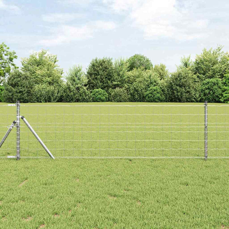 Load image into Gallery viewer, Vidaxl hek met paal zilver 0,4 x 10 m staal en pvc
