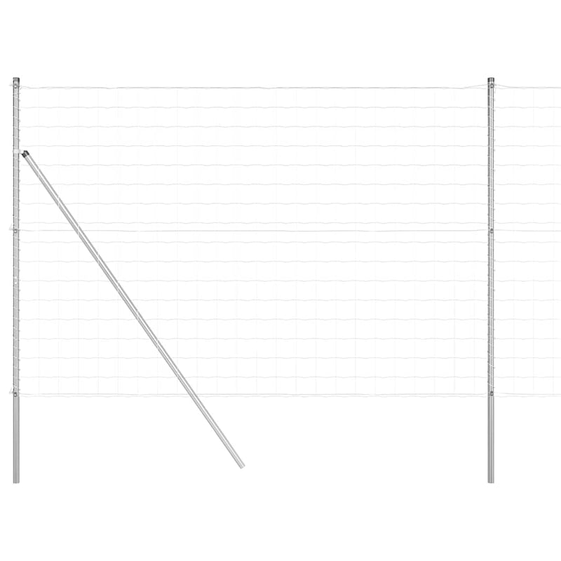 Load image into Gallery viewer, Vidaxl hek met paal zilver 1,5 x 10 m staal en pvc
