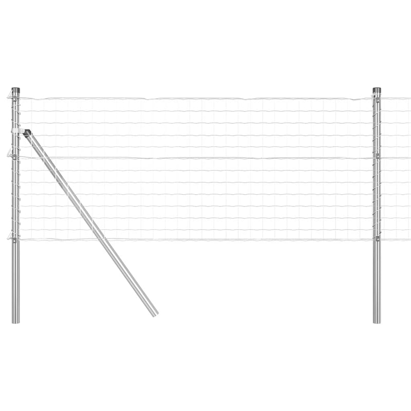 Load image into Gallery viewer, Vidaxl hek met paal grijs 0,4 x 25 m staal en pvc
