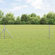 Vidaxl hek met paal zilver 0,6 x 25 m staal en pvc