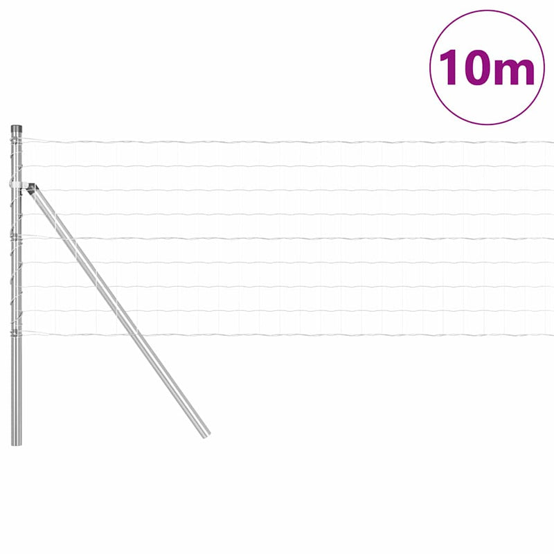 Load image into Gallery viewer, Vidaxl hek met paal zilver 0,6 x 10 m staal en pvc
