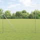 Vidaxl hek met paal zilver 1,6 x 10 m staal en pvc