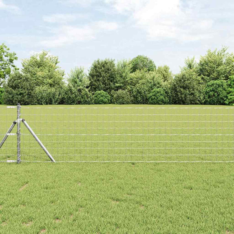 Load image into Gallery viewer, Vidaxl hek met paal zilver 0,4 x 25 m staal en pvc

