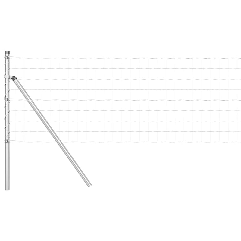 Load image into Gallery viewer, Vidaxl hek met paal zilver 0,6 x 25 m staal en pvc
