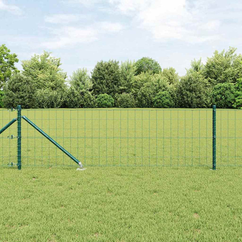 Load image into Gallery viewer, Vidaxl hek met paal groen 0,4 x 10 m staal en pvc
