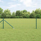 Vidaxl hek met paal groen 0,4 x 10 m staal en pvc