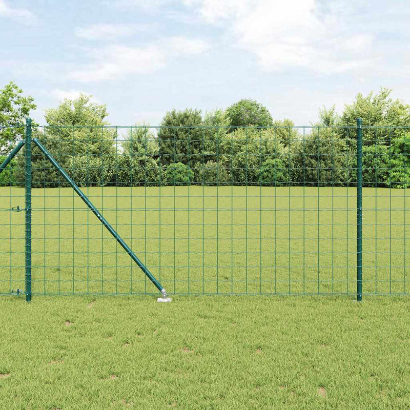 Load image into Gallery viewer, Vidaxl hek met paal groen 1,2 x 10 m staal
