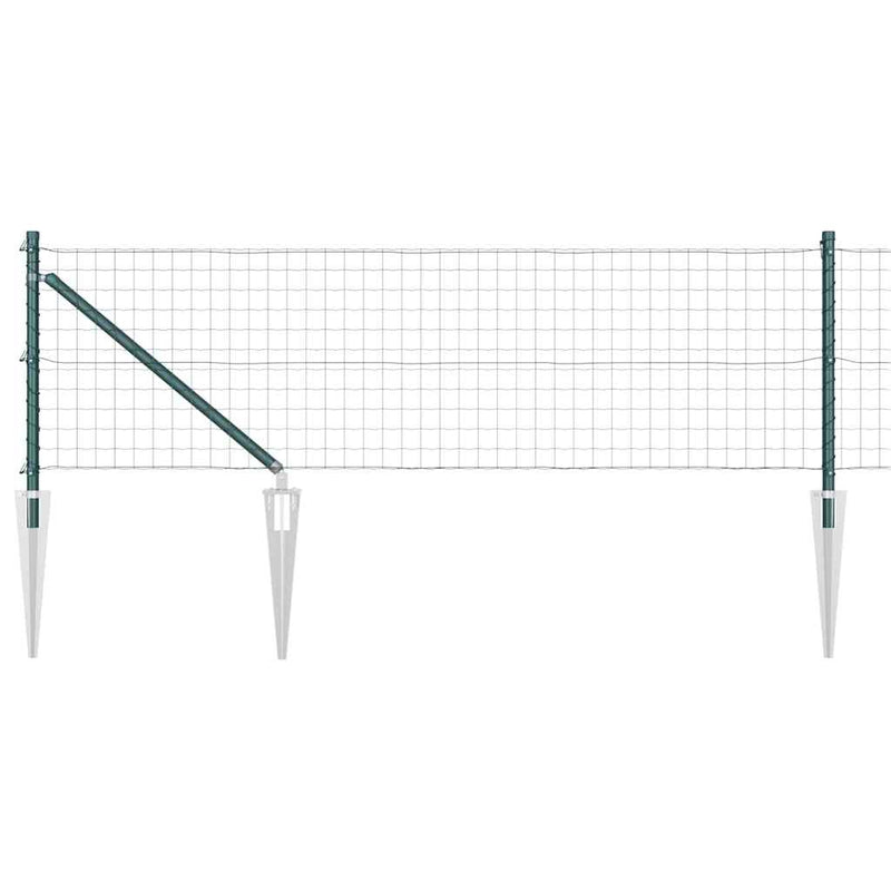 Load image into Gallery viewer, Vidaxl hek met paal groen 0,4 x 25 m staal en pvc
