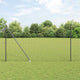 Vidaxl hek met paal grijs 1,5 x 10 m staal en pvc