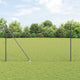 Vidaxl hek met paal grijs 1,5 x 10 m staal en pvc