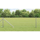 Vidaxl hek met paal zilver 0,4 x 10 m staal