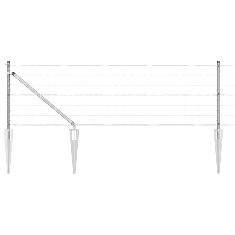 Load image into Gallery viewer, Vidaxl hek met paal zilver 0,8 x 10 m staal
