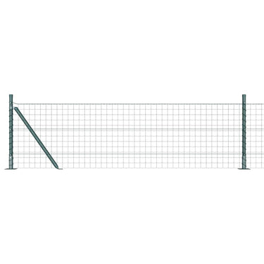 Vidaxl hek met paal groen 0,4 x 10 m staal en pvc