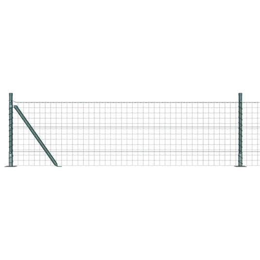 Vidaxl hek met paal groen 0,4 x 10 m staal en pvc