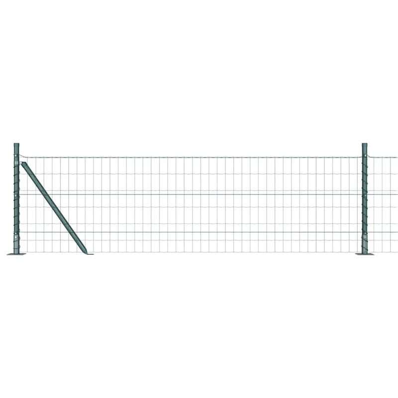 Load image into Gallery viewer, Vidaxl hek met paal groen 0,4 x 10 m staal en pvc
