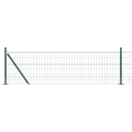 Vidaxl hek met paal groen 0,4 x 10 m staal en pvc