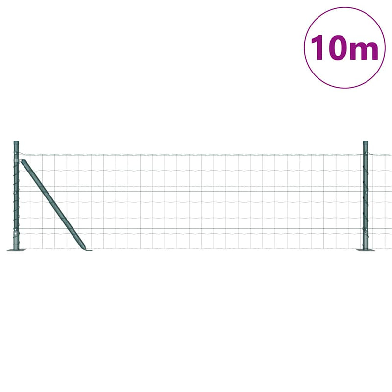 Load image into Gallery viewer, Vidaxl hek met paal groen 0,4 x 10 m staal en pvc

