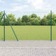 Vidaxl hek met paal groen 1,4 x 10 m staal en pvc