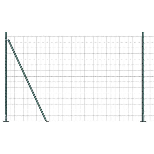 Vidaxl hek met paal groen 1,5 x 10 m staal en pvc