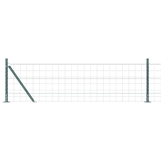 Vidaxl hek met paal groen 0,6 x 10 m staal en pvc