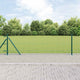 Vidaxl hek met paal groen 0,4 x 25 m staal en pvc