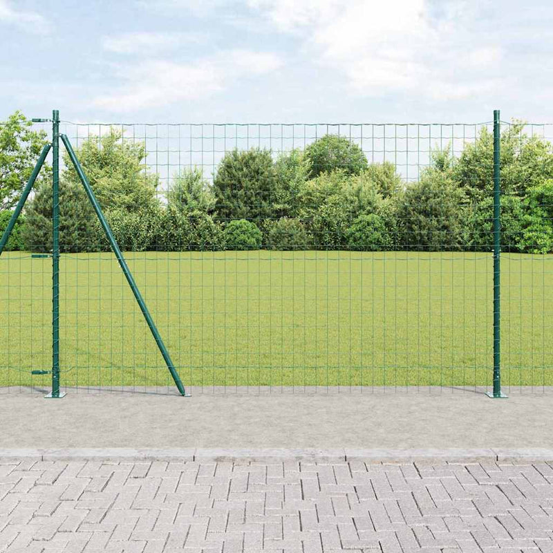 Load image into Gallery viewer, Vidaxl hek met paal groen 1,6 x 10 m staal en pvc

